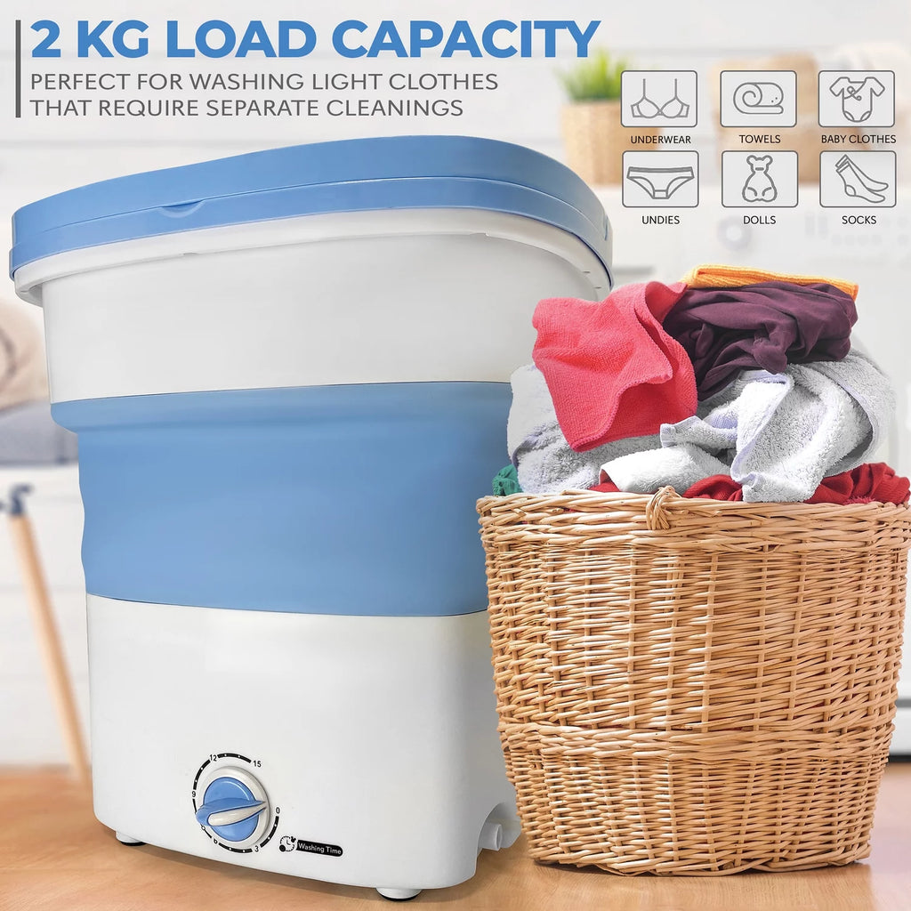 Foldable Lightweight Mini Washing Machine, 4.41 lbs Q91459