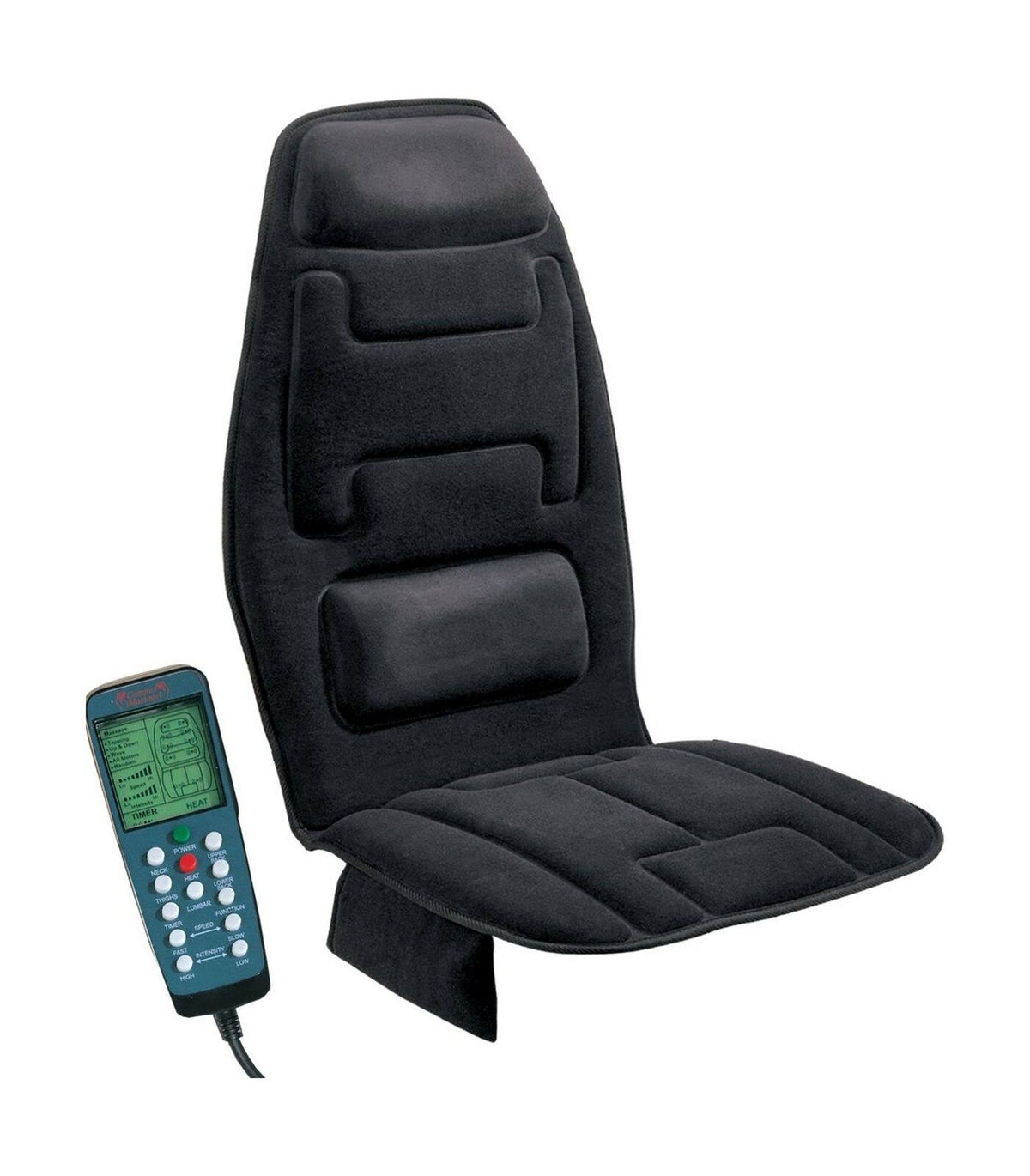 10-Motor Massage Seat Cushion with Heat, Black U975598