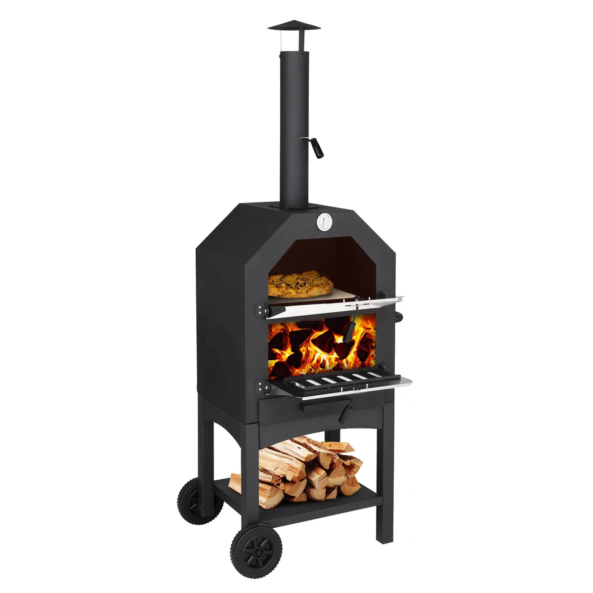 Outdoor Wood Fired Pizza Oven with Pizza Stone U343
