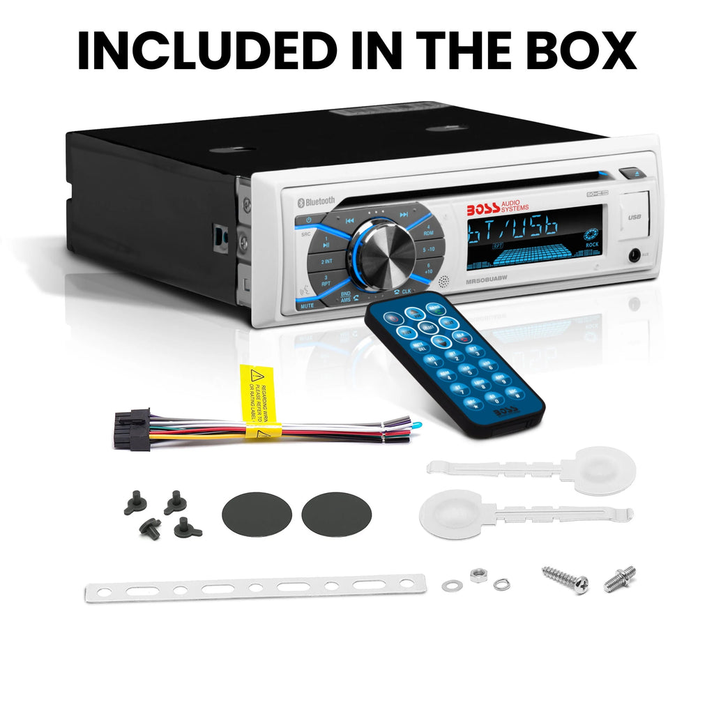Marine Receiver, Bluetooth, CD, USB, AM/FM, Aux-in Q479
