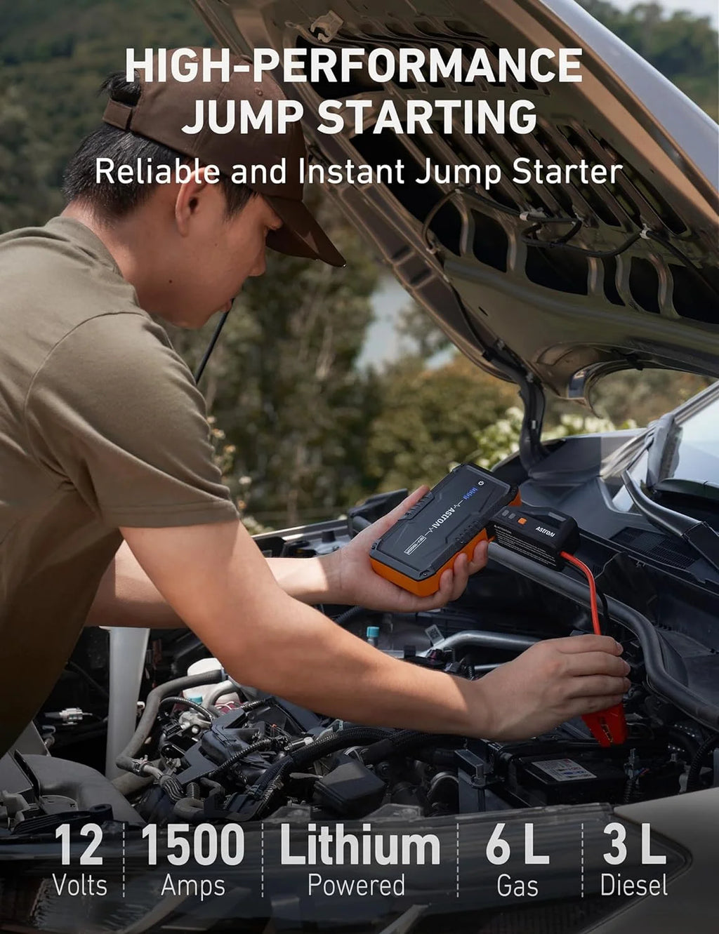 1500A Portable 12V Car Jump Starter B48469