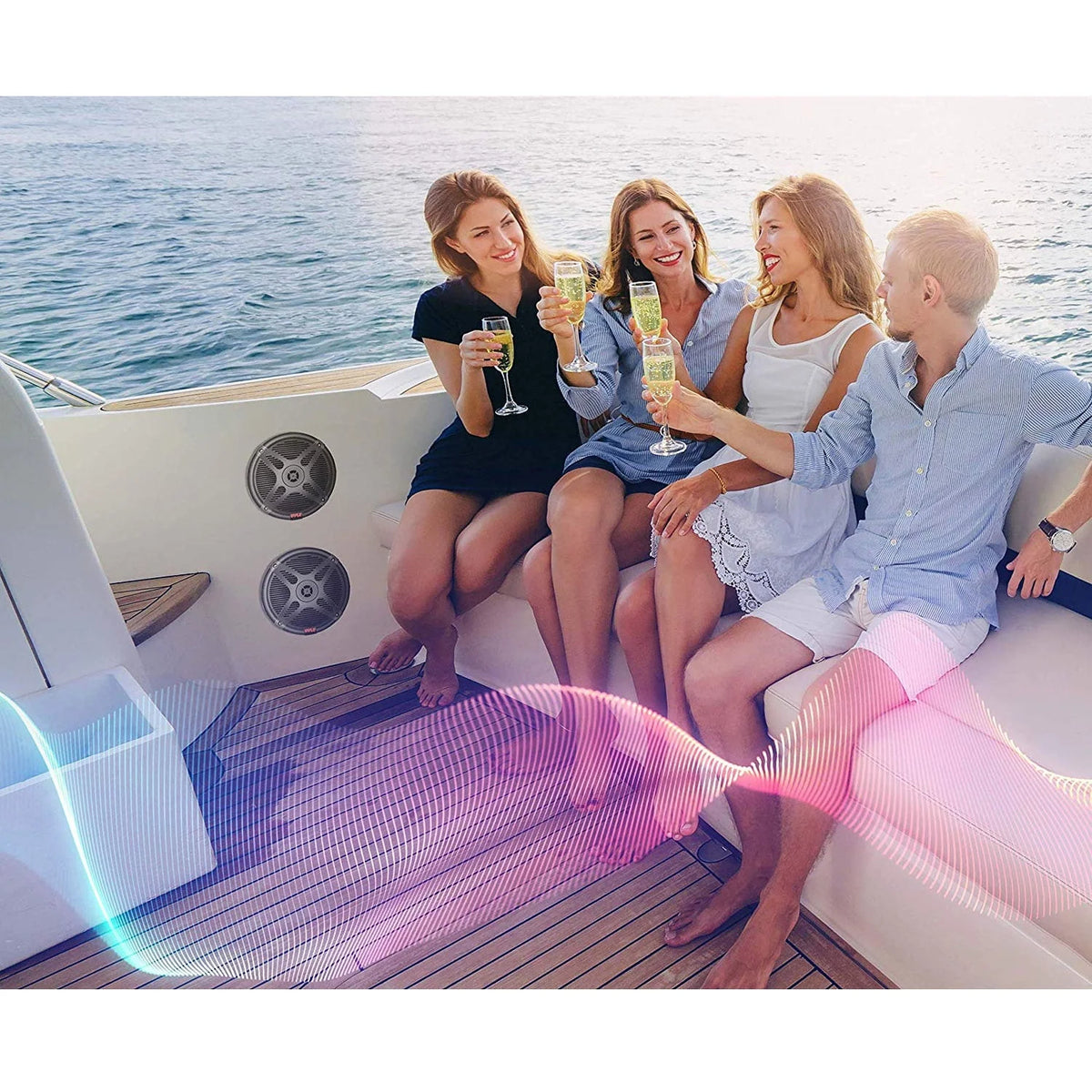 Waterproof 6.5 Inch Bluetooth Marine Speakers Y9393