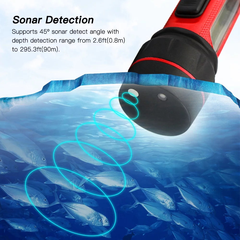 Sonar Ice Fishing Fishfinder with 0.8-90m Detection Depth R729