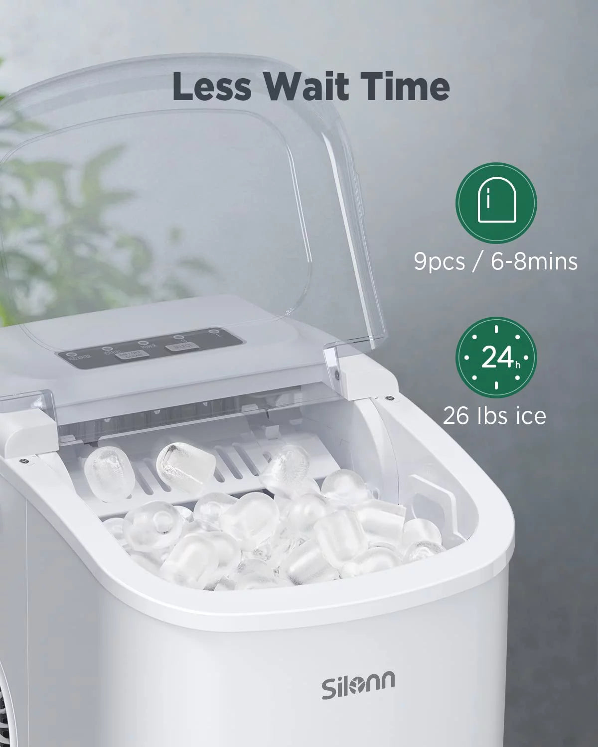 Countertop Ice Maker with Ice Scoop and Basket B5259