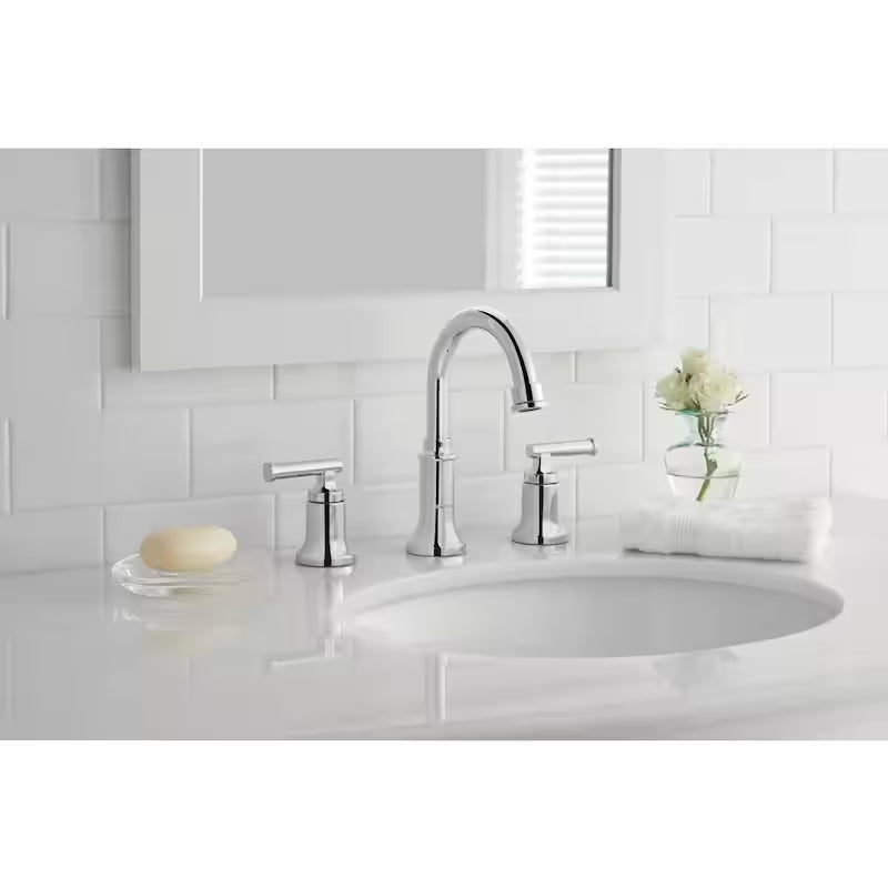 8 in. Widespread Double-Handle High-Arc Bathroom Faucet Polished Chrome F15606