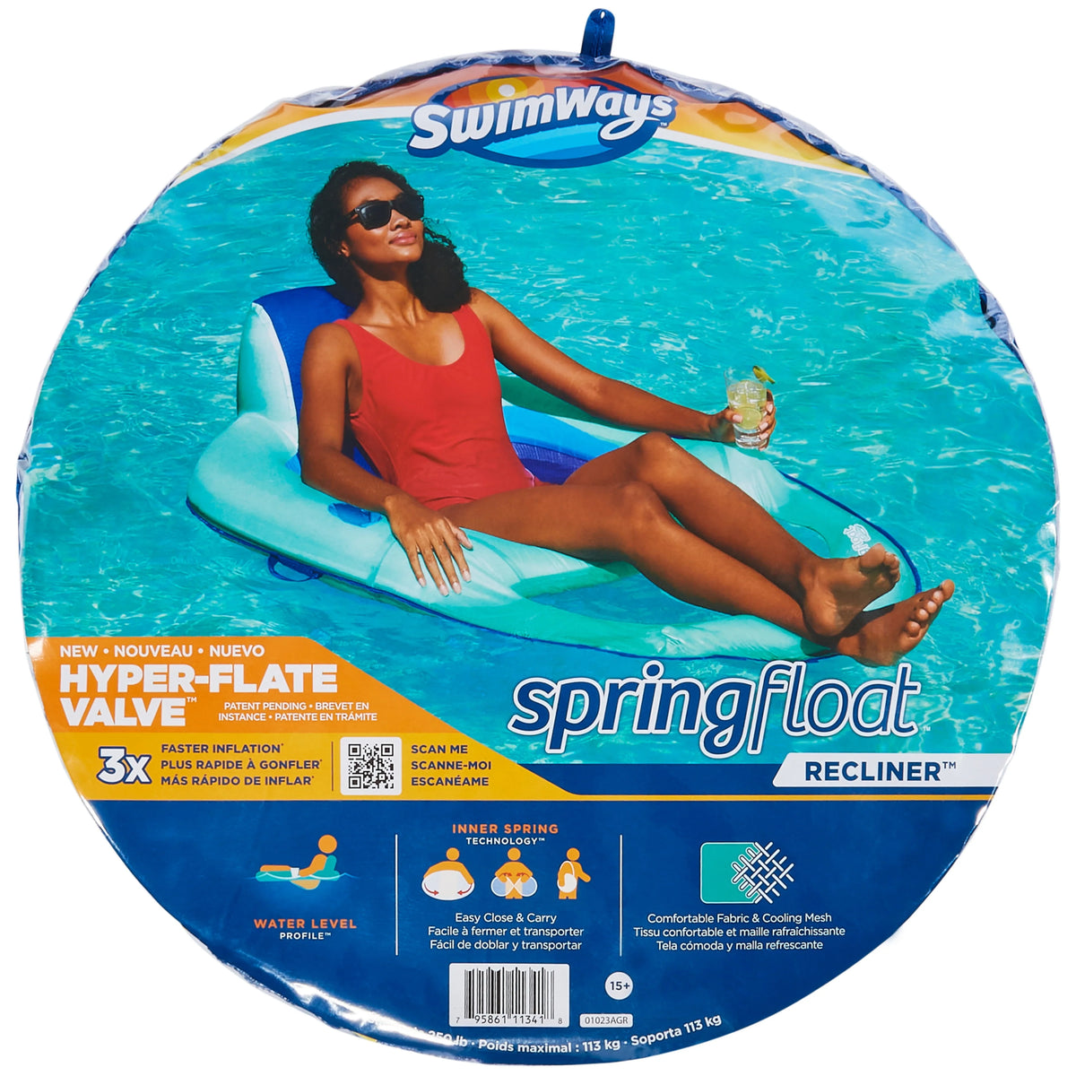 Spring Float Recliner Pool Lounger X528