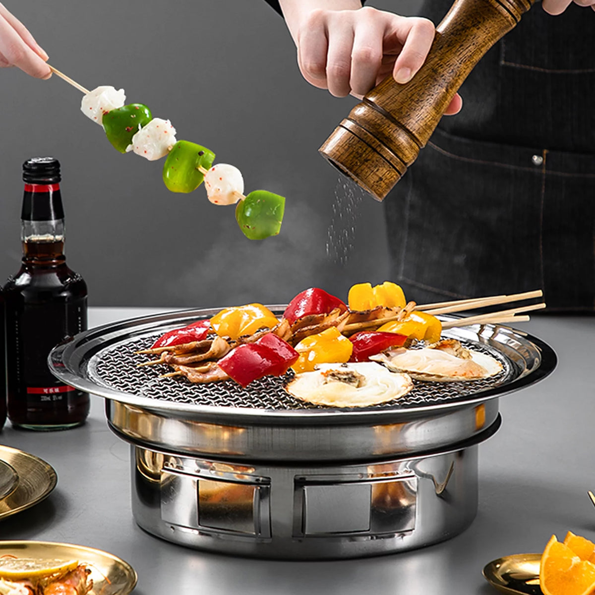 Charcoal Grill Non-stick Portable Stainless Steel BBQ Grill N936