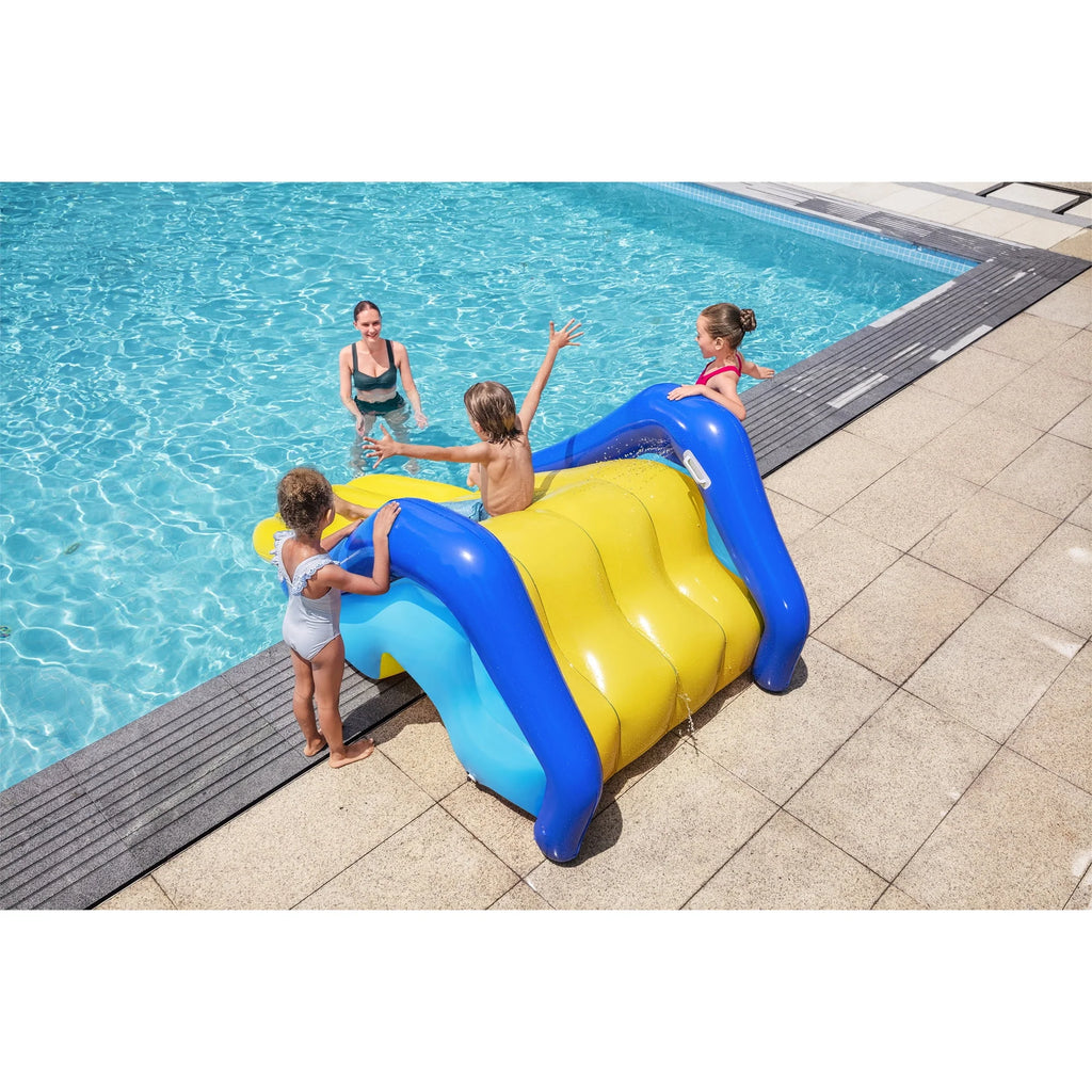 Inflatable Pool Water Slide with Built-In Sprinkler J60717