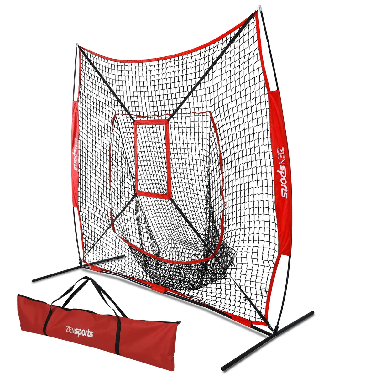 7' x 7' Baseball & Softball Practice Net with Carry Bag S557729