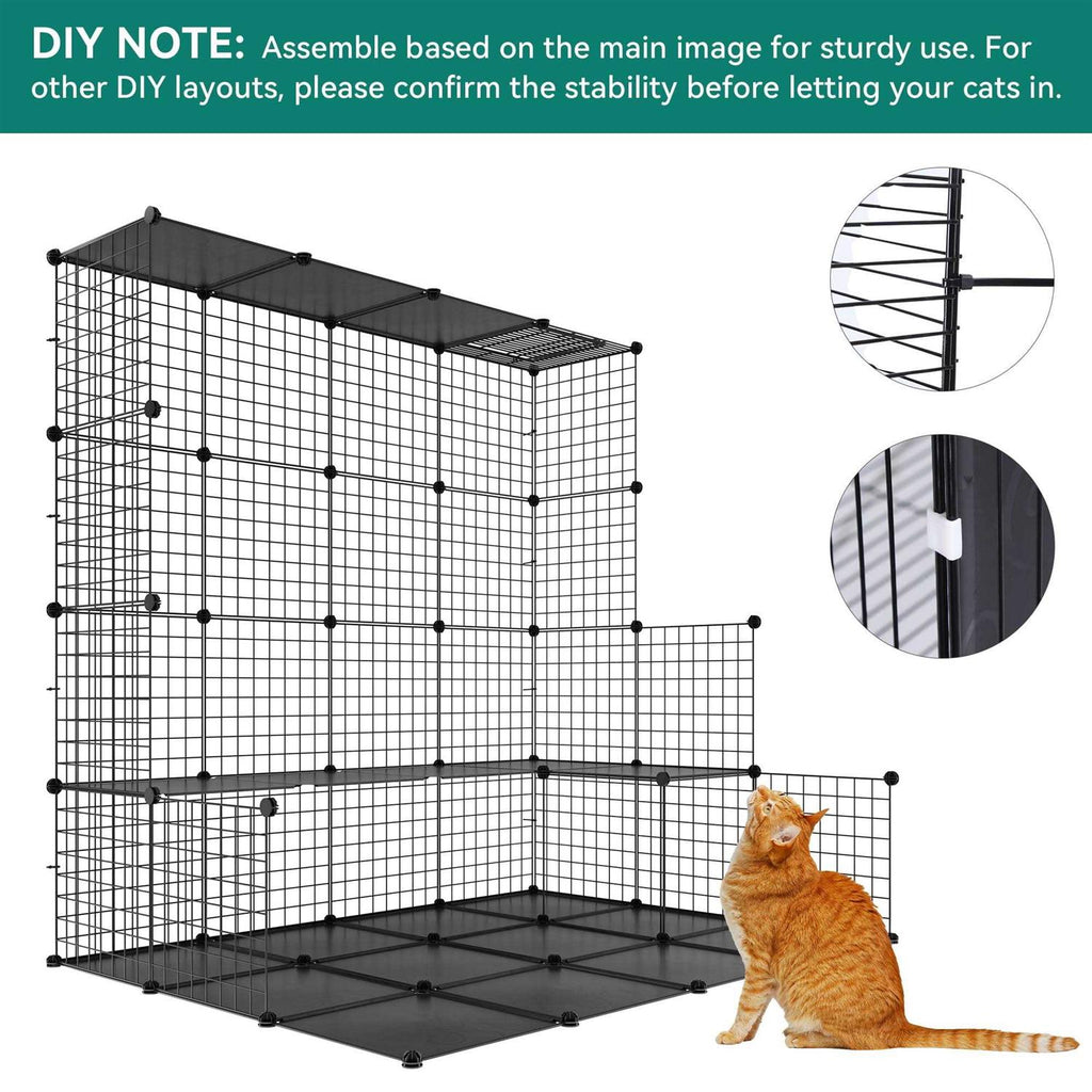 2-Tier Indoor Cat Cage Pet Playpen U614