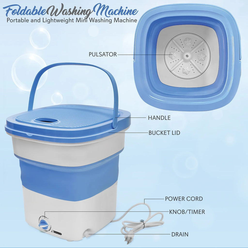 Foldable Lightweight Mini Washing Machine, 4.41 lbs Q91459
