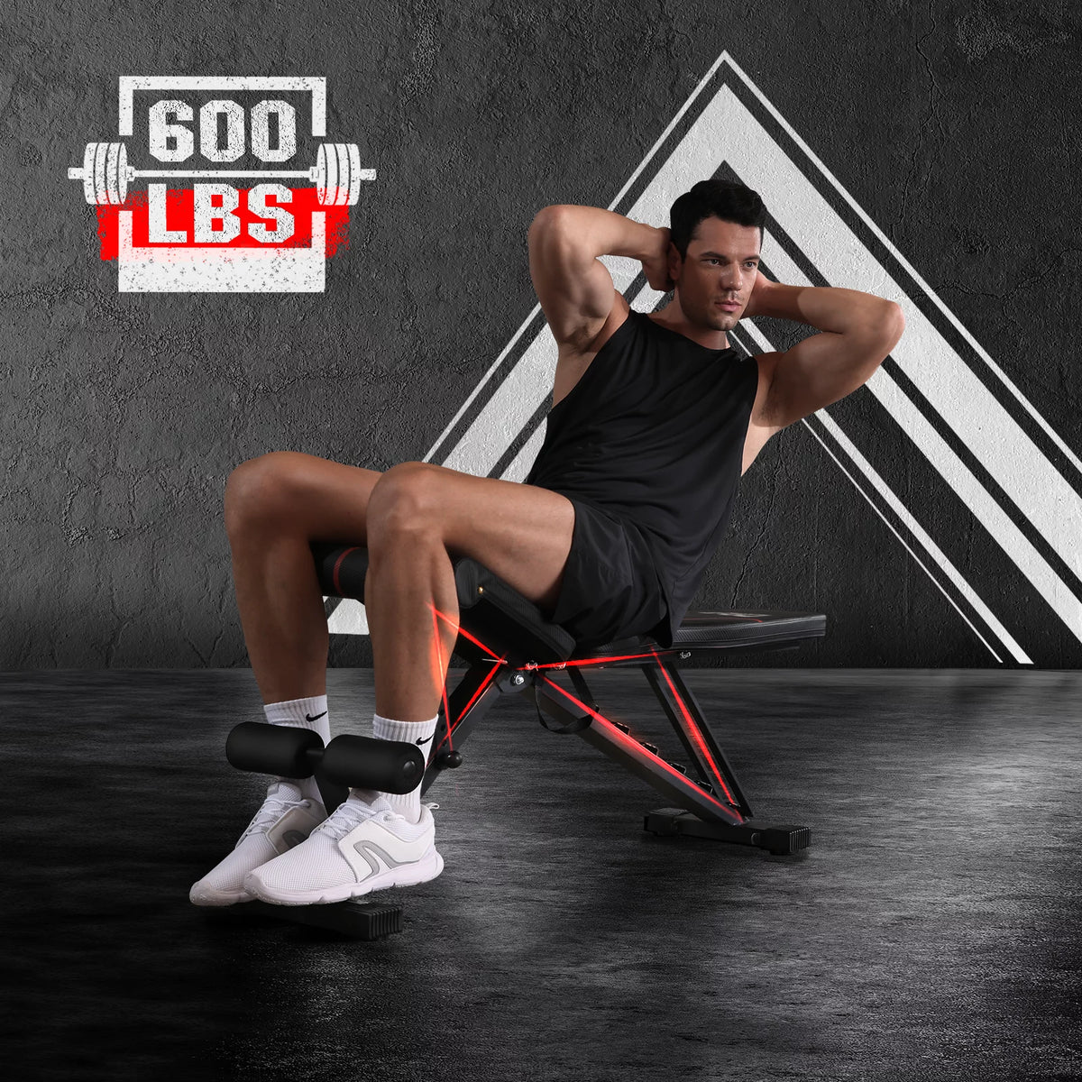 Adjustable Weight Bench 660lbs Capacity Foldable I920