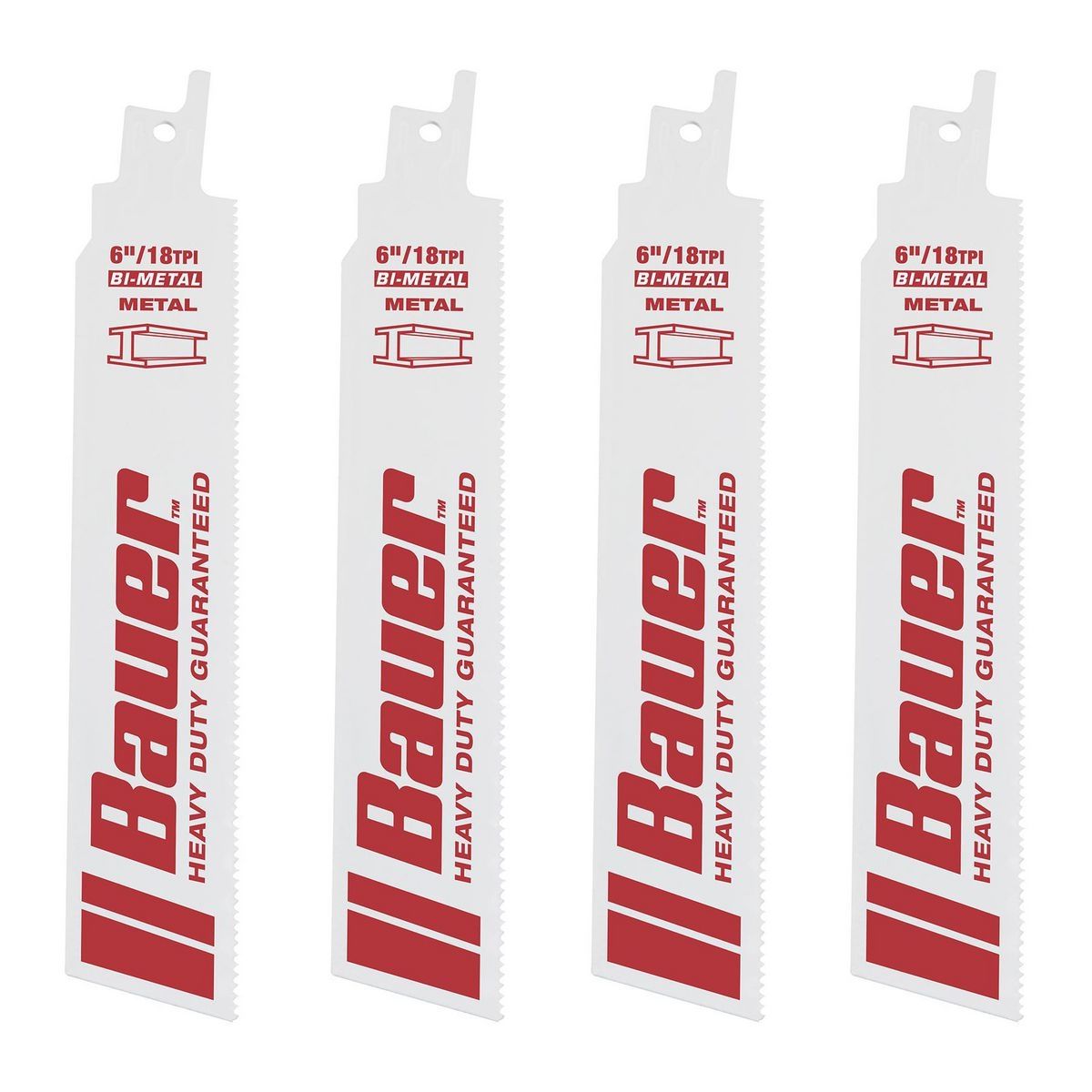 18 TPI Bi-Metal Reciprocating Saw Blades, 4 Pack Q733648