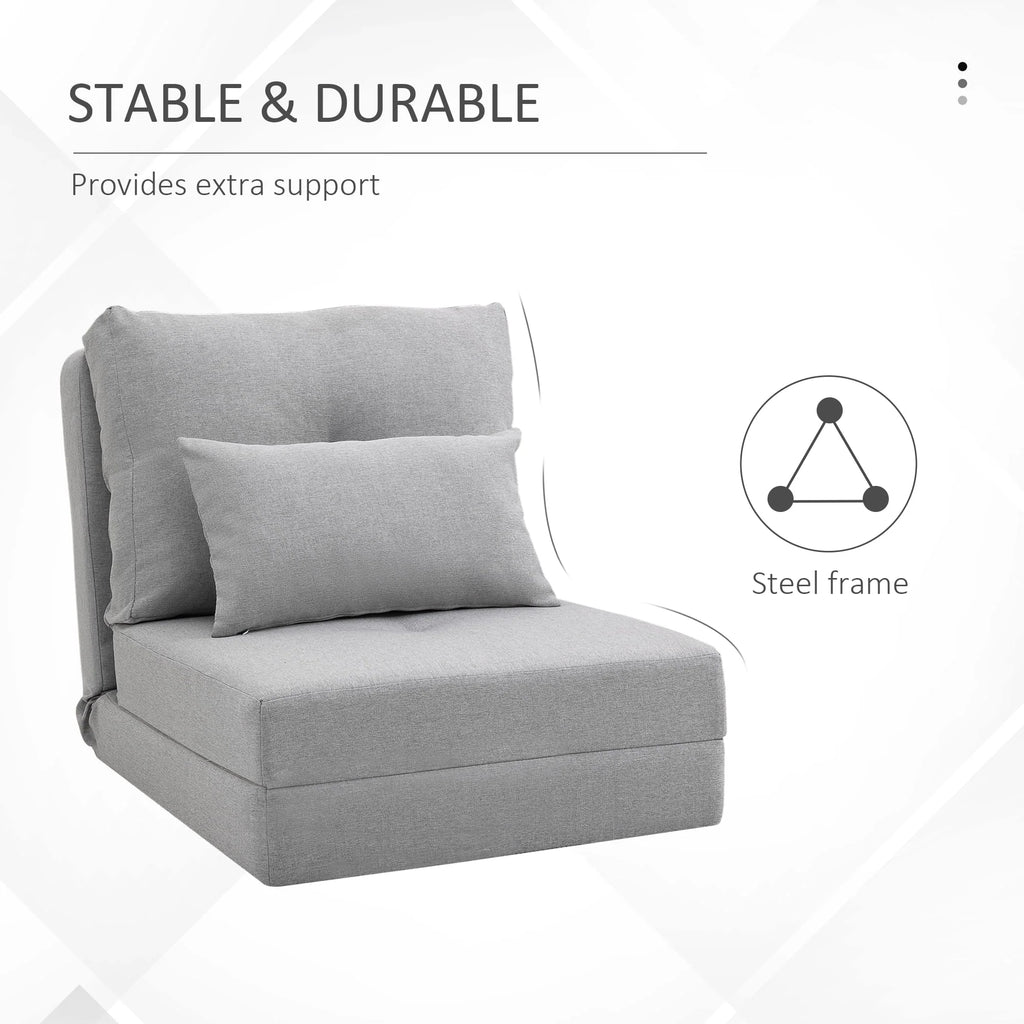 Light Gray 2-in-1 Floor Sofa Bed M2645
