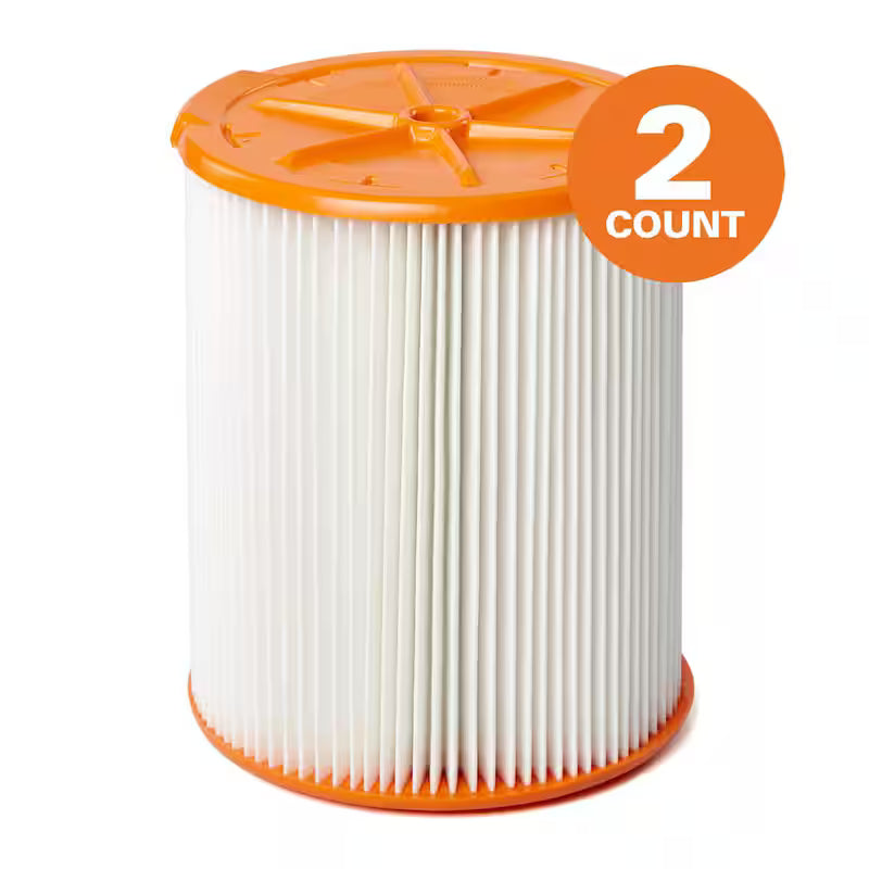 HEPA Wet/Dry Vac Replacement Cartridge Filter 2-Pack L17047