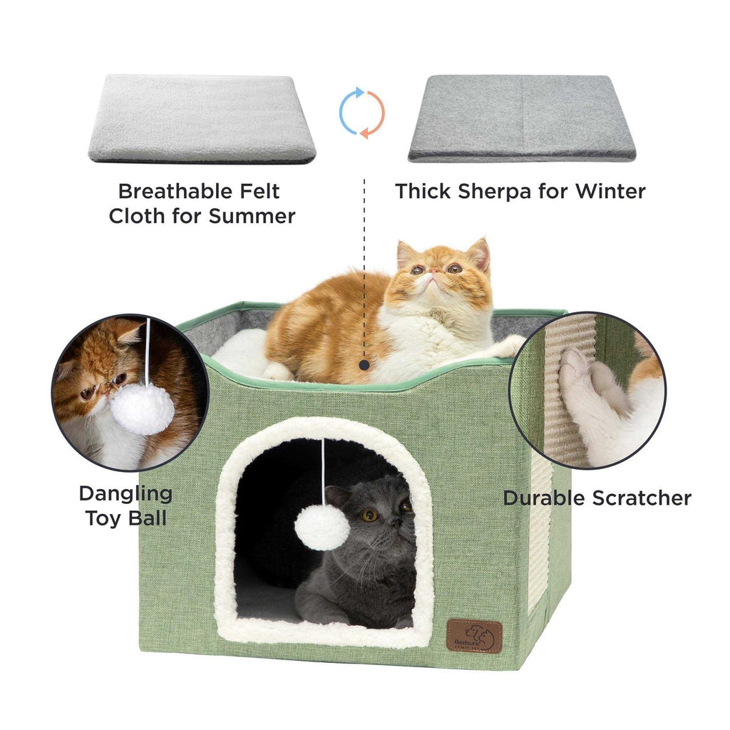 Large Cat Cave with Fluffy Ball and Scratch Pad C152