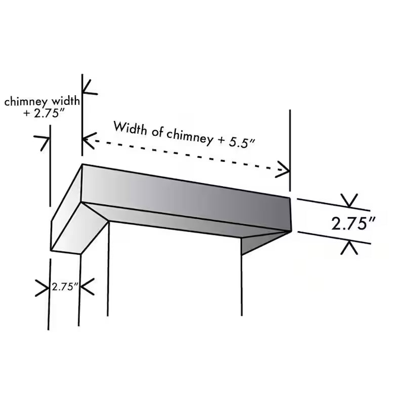 Crown Molding Profile for Wall Mount Range Hood Q476523