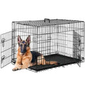 XL 42 inch Folding Wire Dog Crate with Divider and Double Door O479995