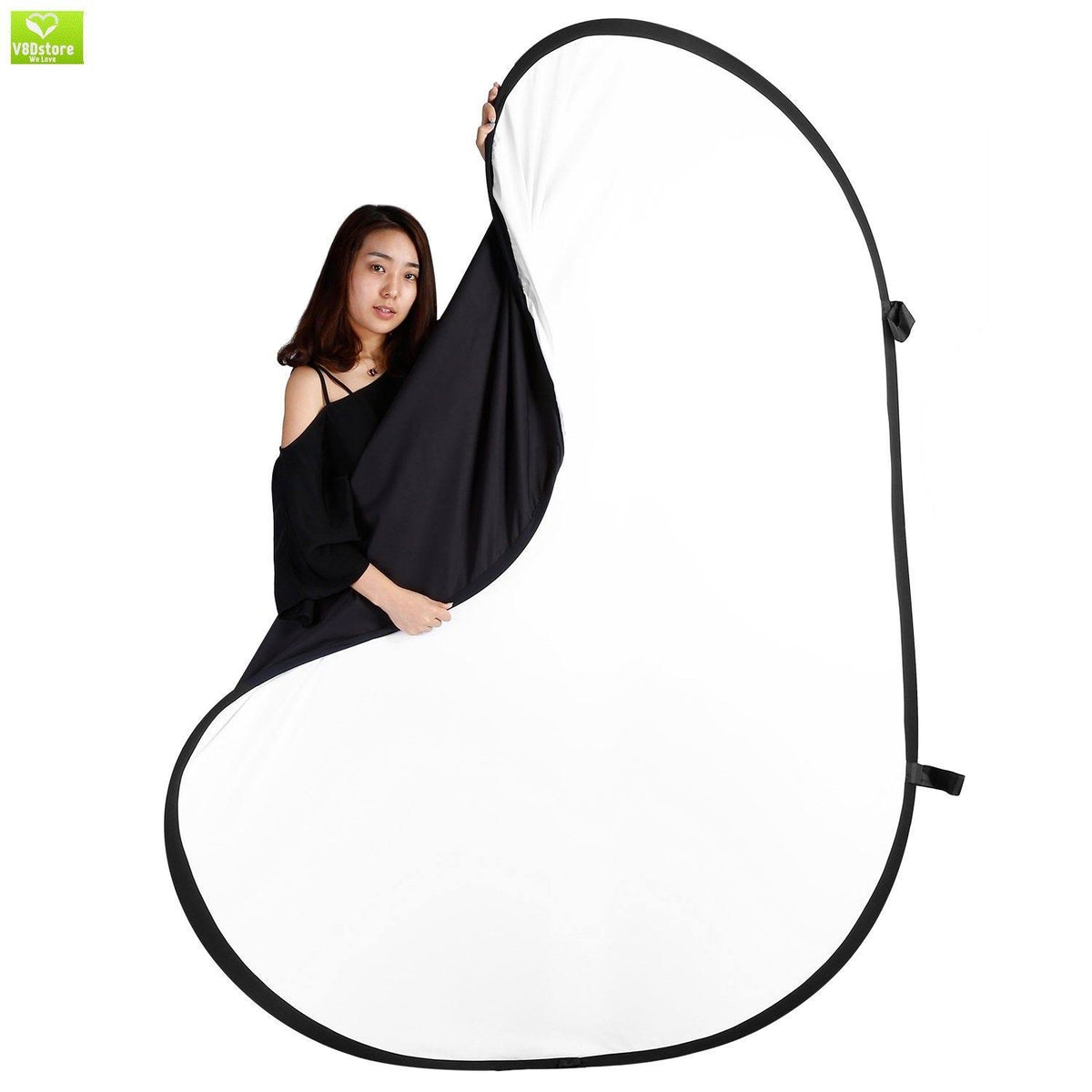 5ft x 6.5ft Double Sided Twist Pop Out Backdrop with Carrying Case W285187