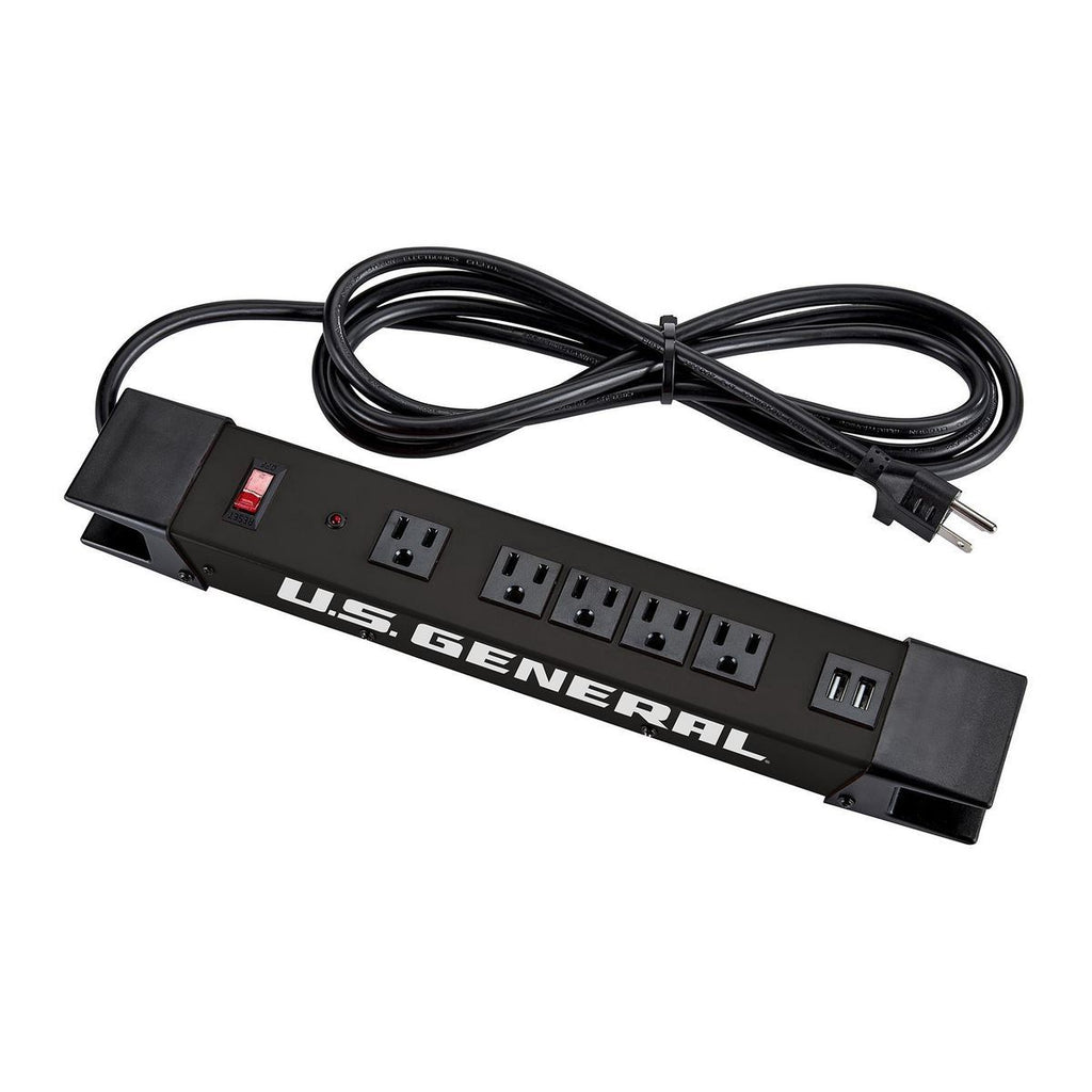 5-Outlet Magnetic Power Strip with 2 USB Ports Z66512