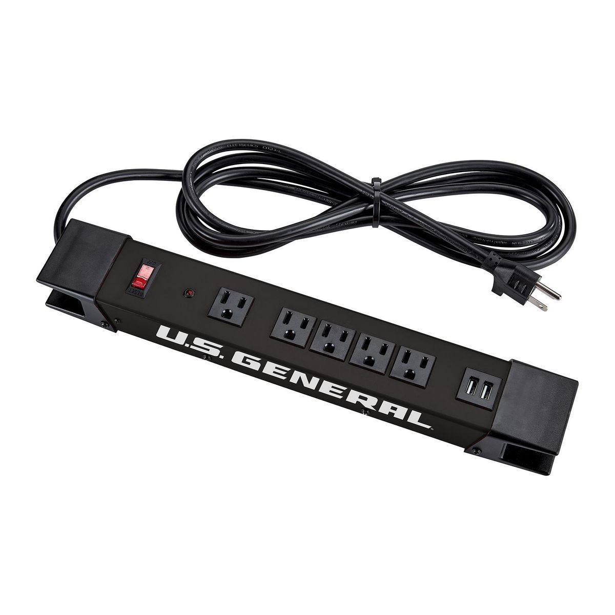 5-Outlet Magnetic Power Strip with 2 USB Ports Z66512