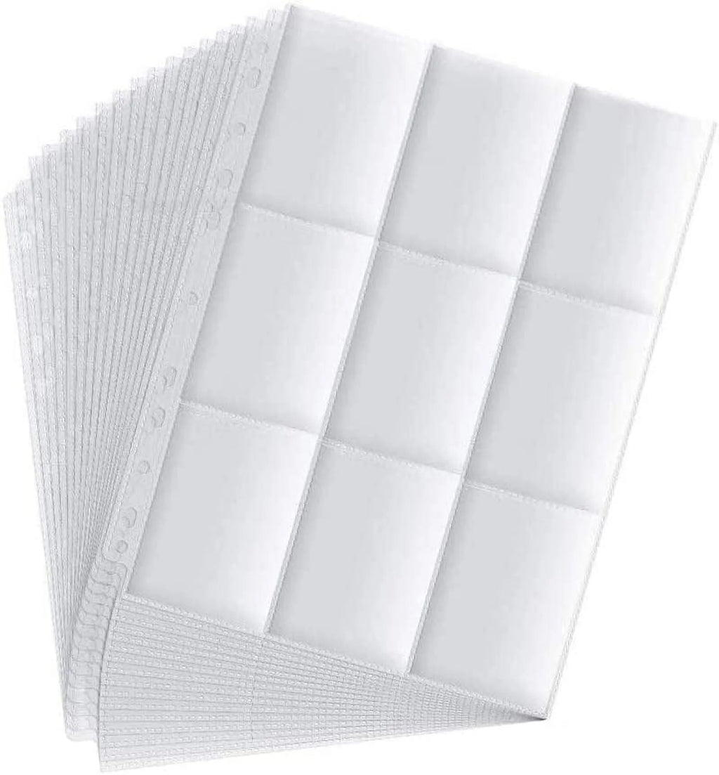 150 Pack Double Side 9-Pocket Trading Card Sleeve Pages J736