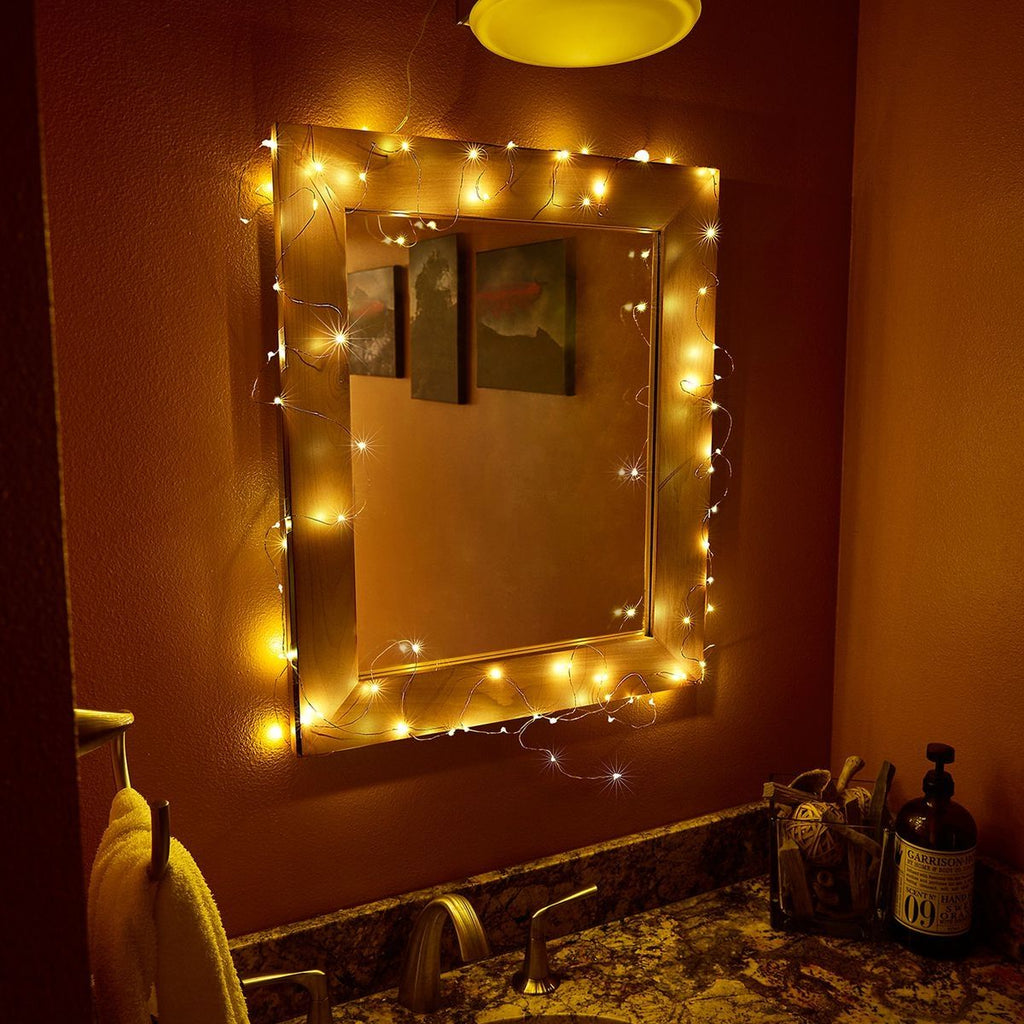 Warm White Copper Wire Lights with Remote M22815