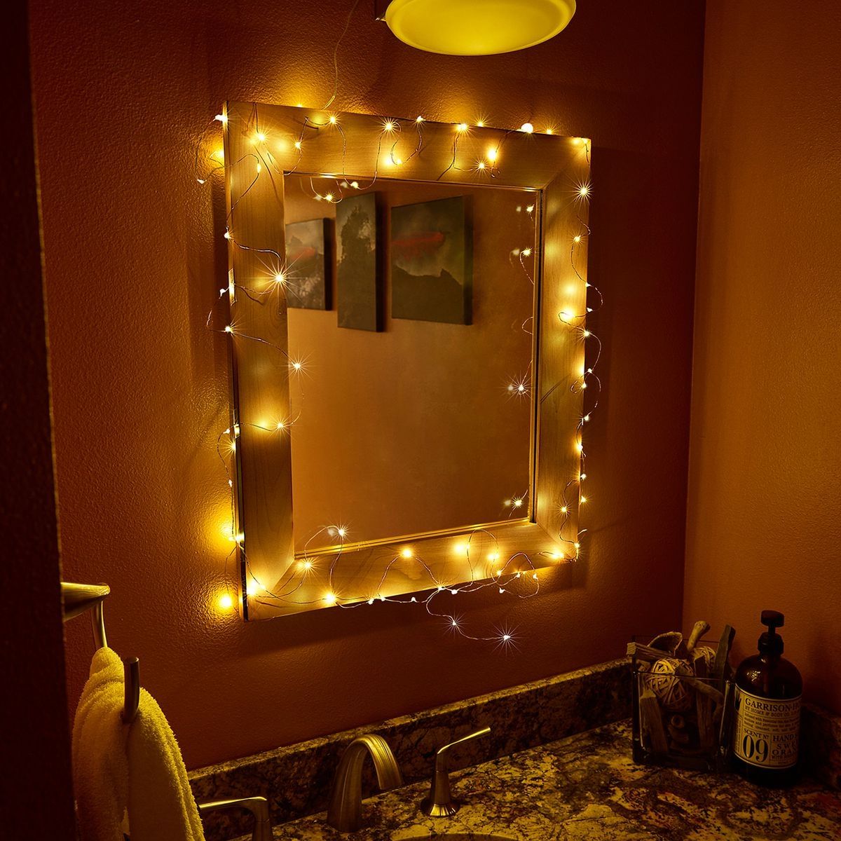 Warm White Copper Wire Lights with Remote M22815