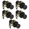 5 Pack Oil Rubbed Bronze Door Knobs J6399