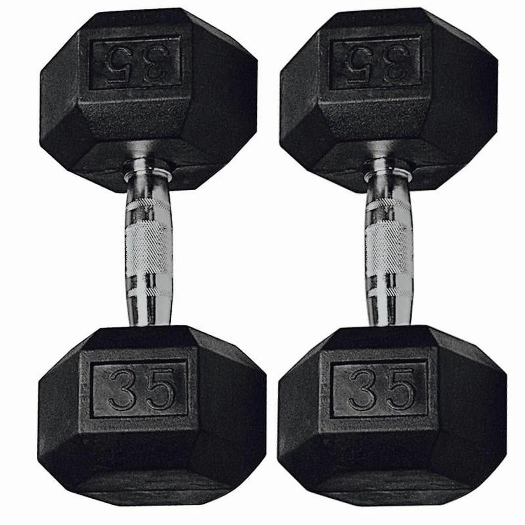 25lb Rubber Hex Dumbbell Pair T59427