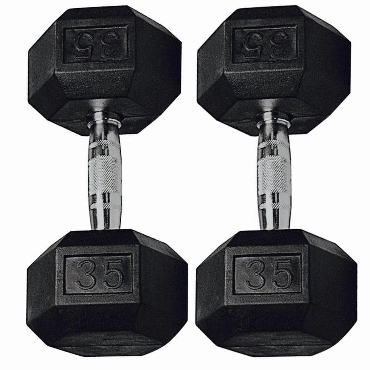 25lb Rubber Hex Dumbbell Pair T59427