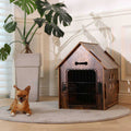 Wooden Pet House with Roof Removable Mat Lockable Door D19134