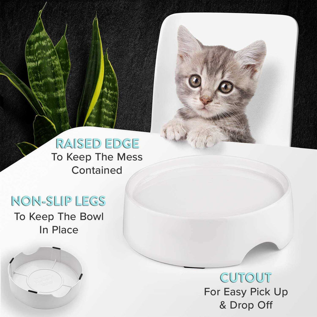 Non Slip Raised Cat Food Bowl Stand E824