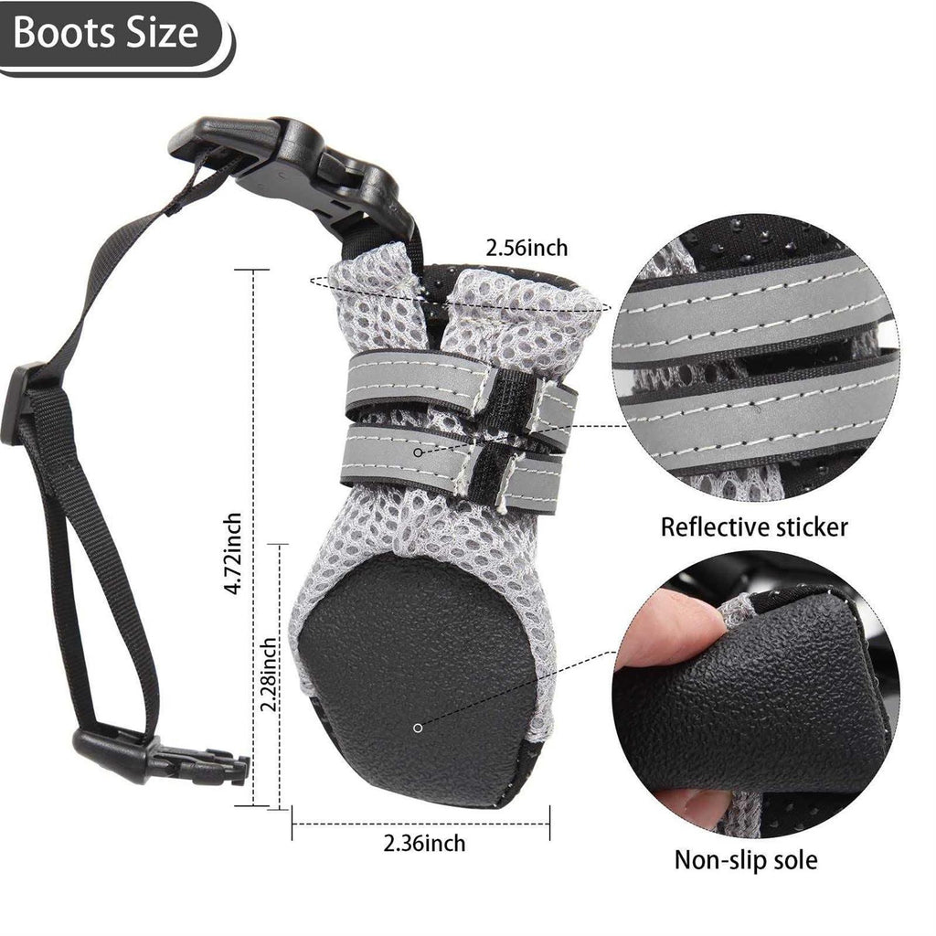 Dog Boots with Buckle Straps and Weatherproof F722