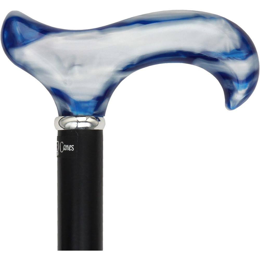 Arctic Blue Derby Walking Cane with Black Beechwood Shaft O2686