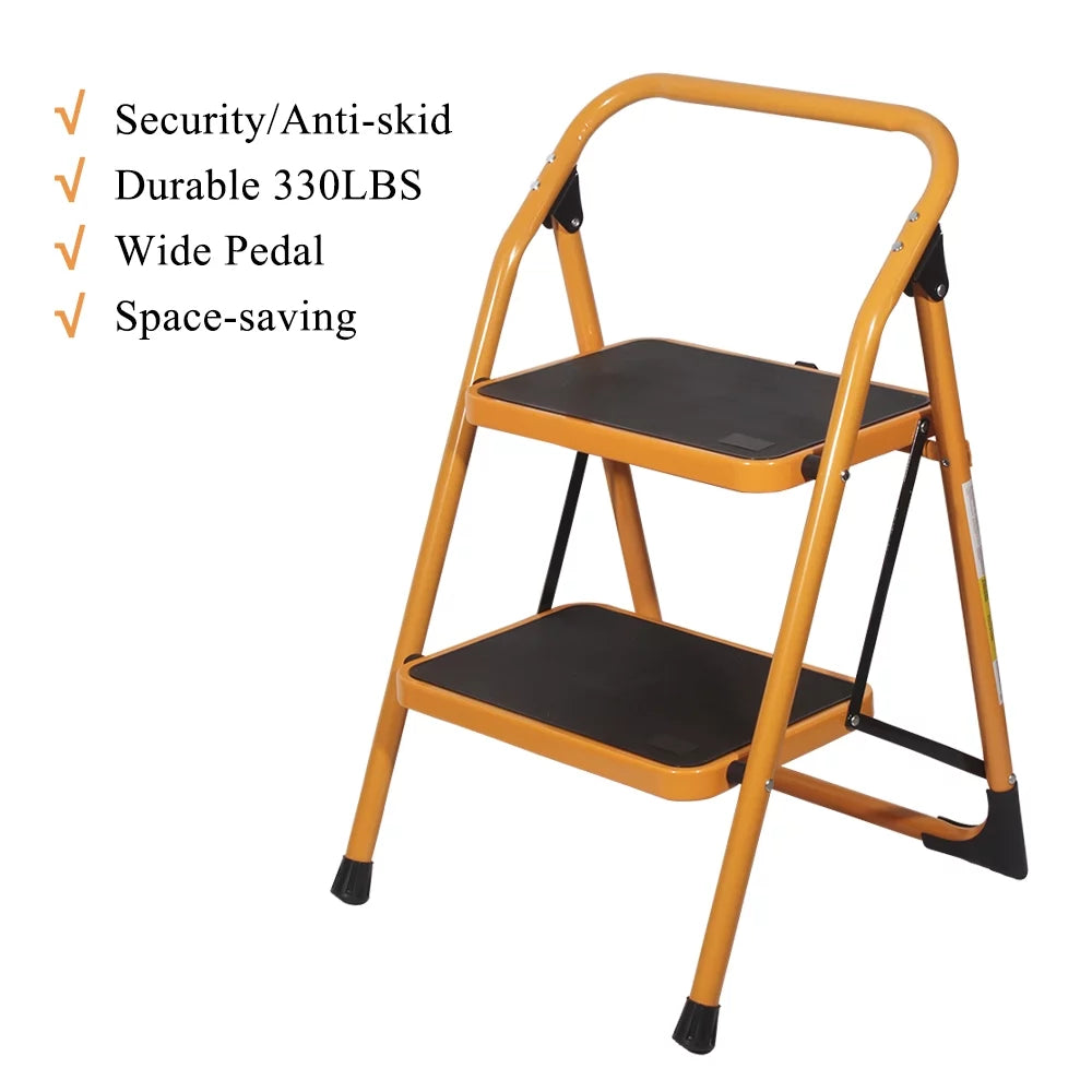 3-Step Ladder, 330 lb. Load Capacity, Iron F874004