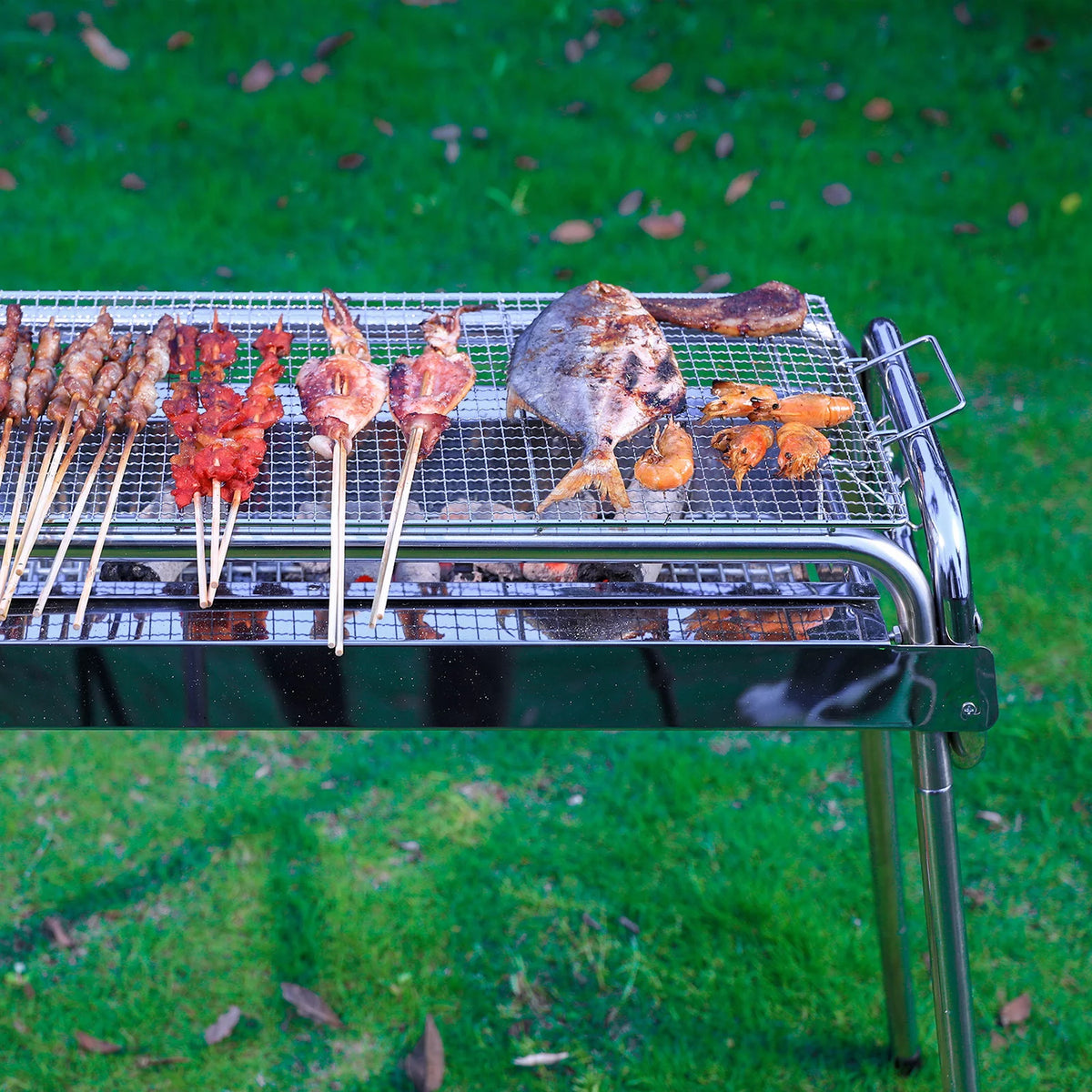 Foldable Stainless Steel Charcoal Grill P202060