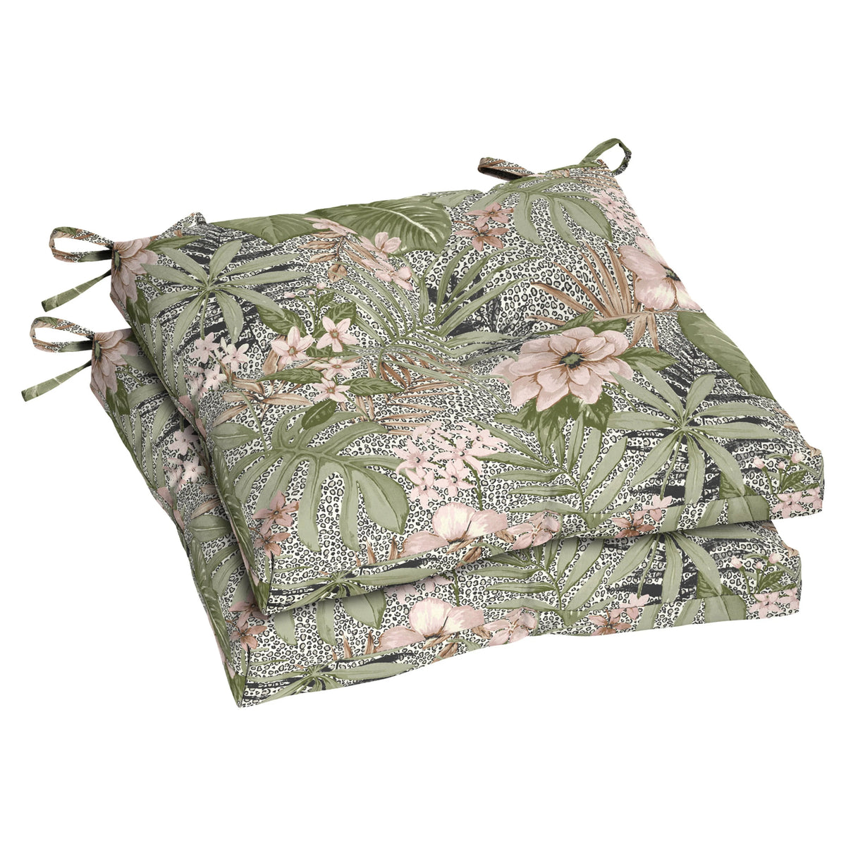 Black Stripe Outdoor Seat Cushion 2 Pack A643