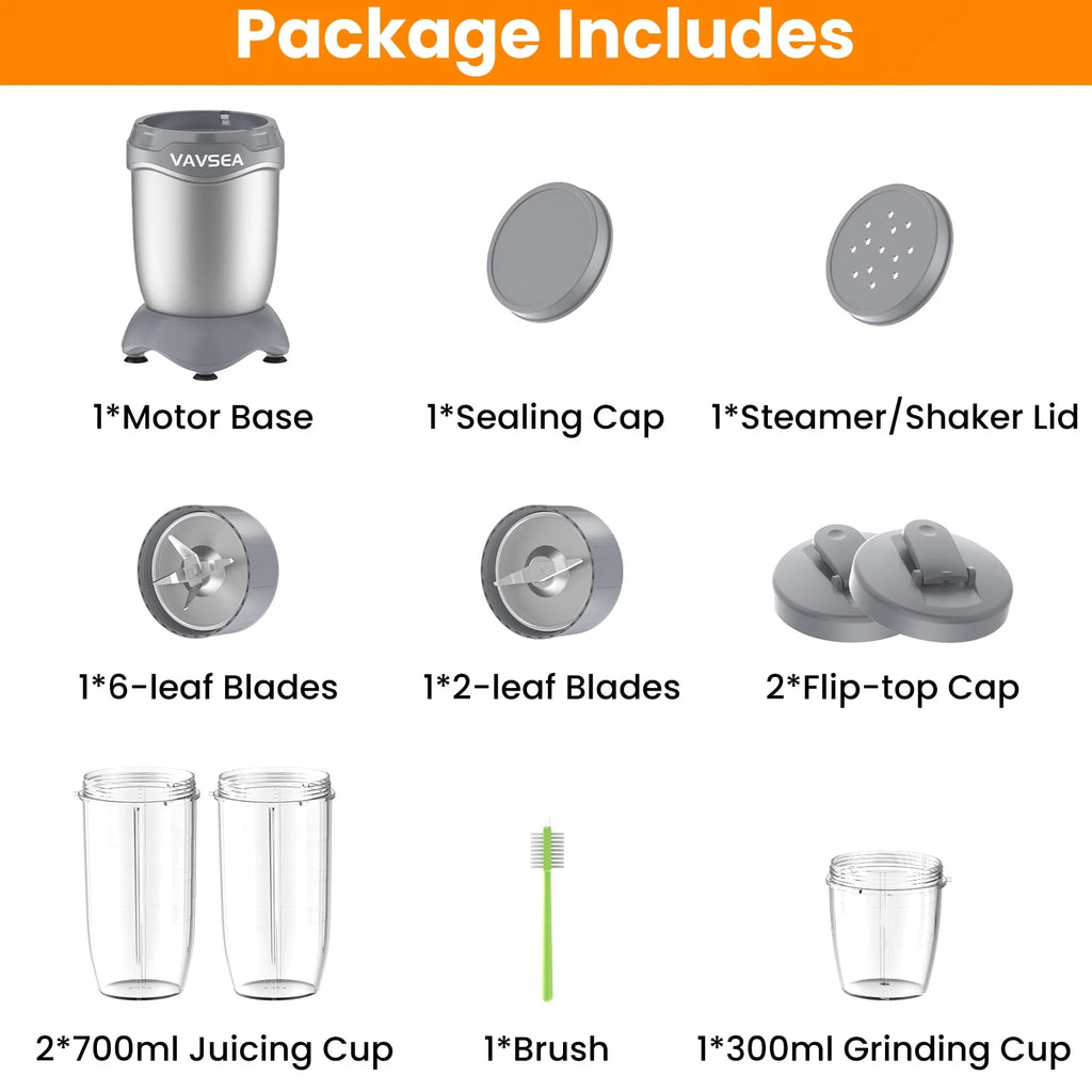 3-in-1 Smoothies Blender, 11 Pcs Countertop Blender, BPA Free N94645