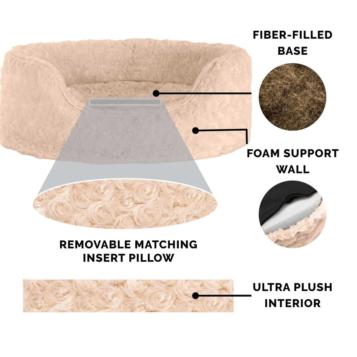 Oval Ultra Plush Pet Bed S264093