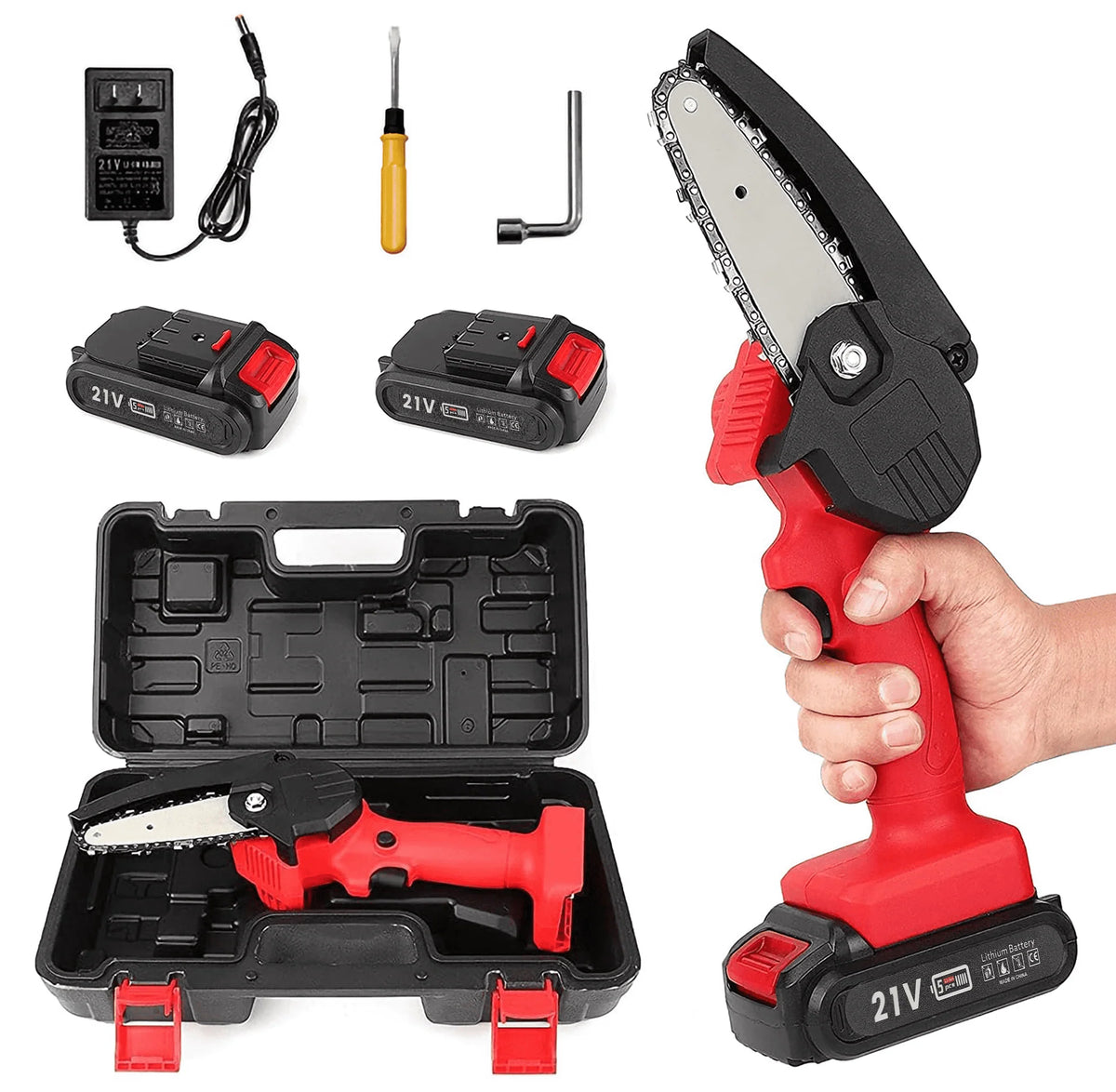 Cordless Mini Chainsaw with 2 Batteries L5631