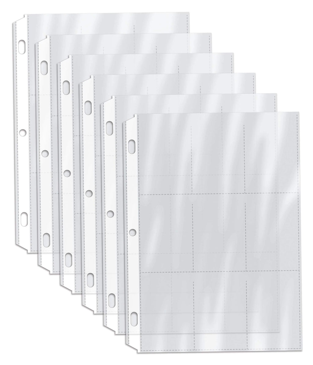 Clear Heavyweight 9 Pocket Trading Card Sleeve Pages, 100 Count C79296