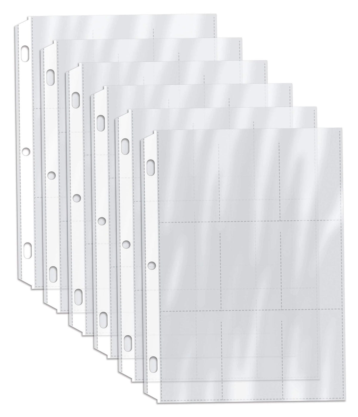 Clear Heavyweight 9 Pocket Trading Card Sleeve Pages, 100 Count C79296