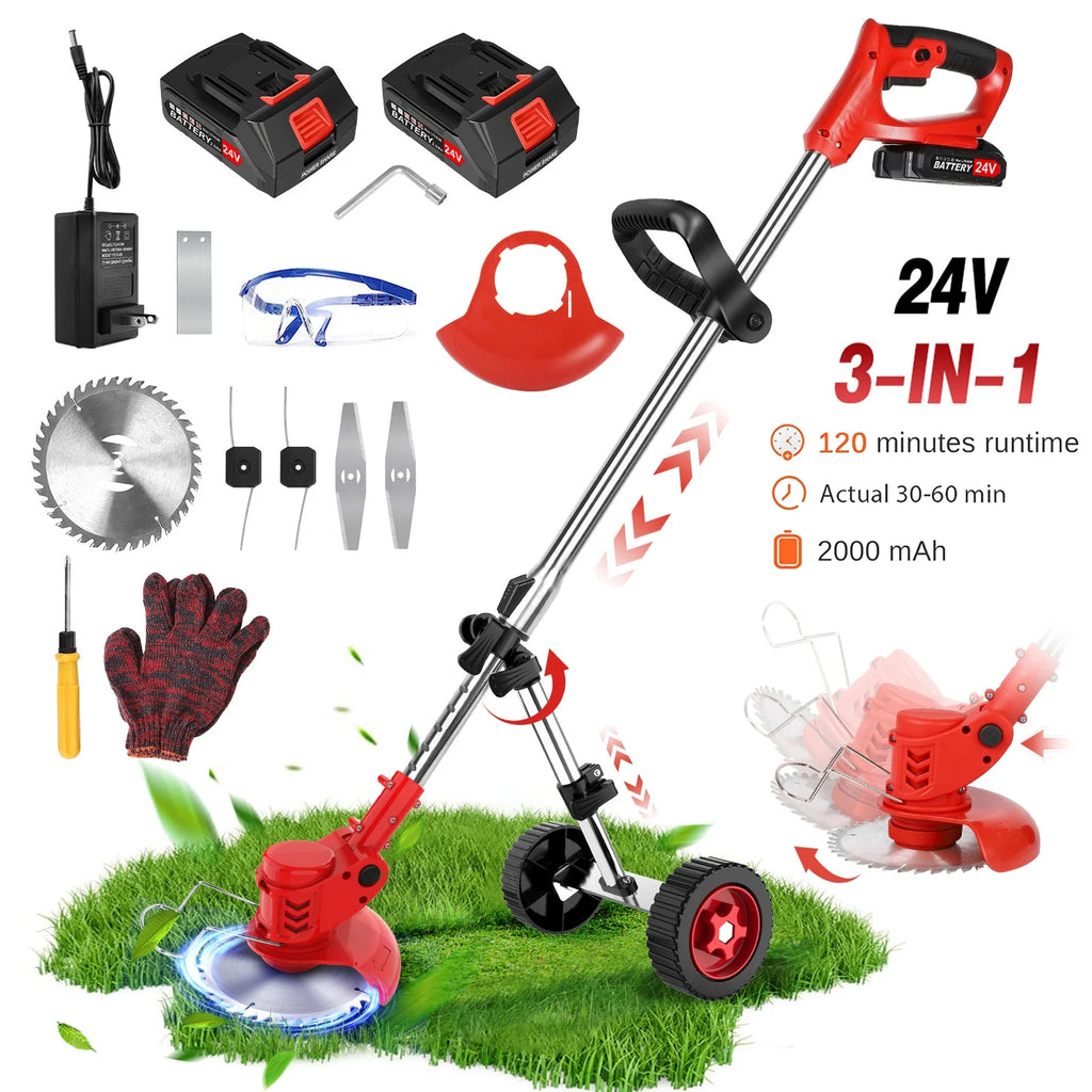 Cordless Electric Grass Trimmer & Edger 6 inch 3-in-1 K644