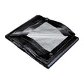8 ft. x 10 ft. Silver and Black Weather-Resistant Tarp O519889
