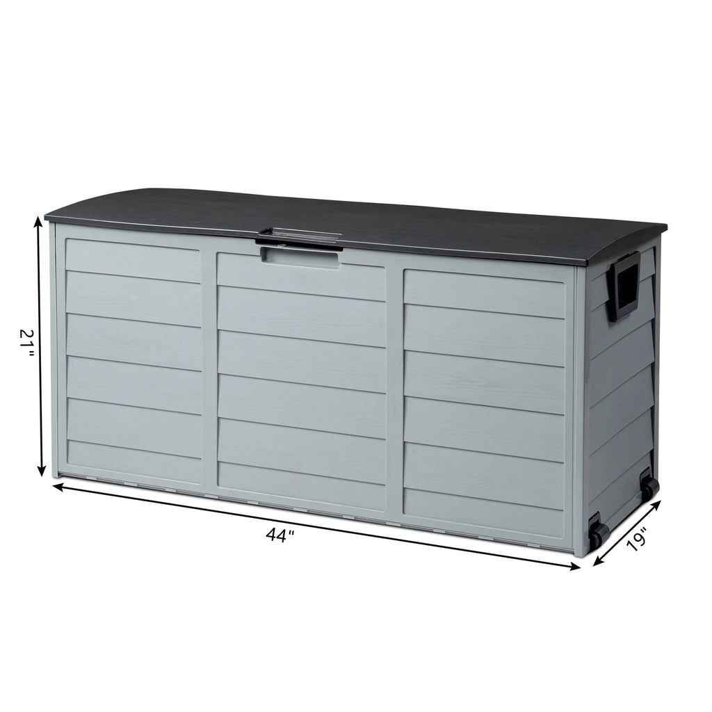Black 75gal Outdoor Plastic Storage Deck Box T239