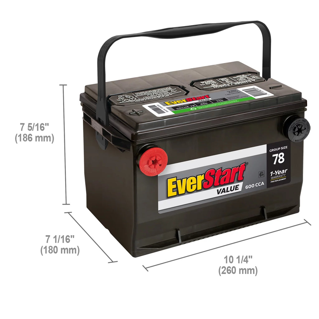 Lead Acid Automotive Battery Group Size 78 12 Volt 600 CCA G984