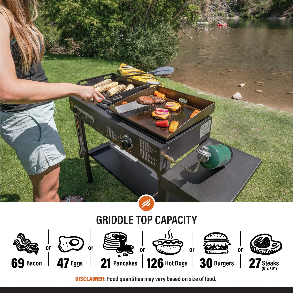 Propane Griddle and Charcoal Grill Combo Y68678