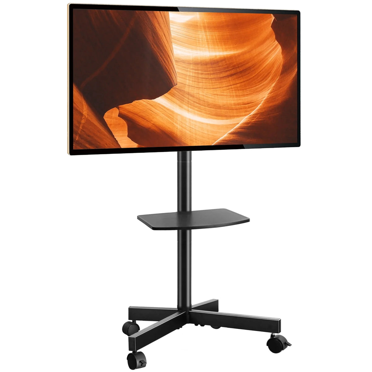 Black Rolling TV Stand for 32 to 60 inch Flat Panel TVs X203
