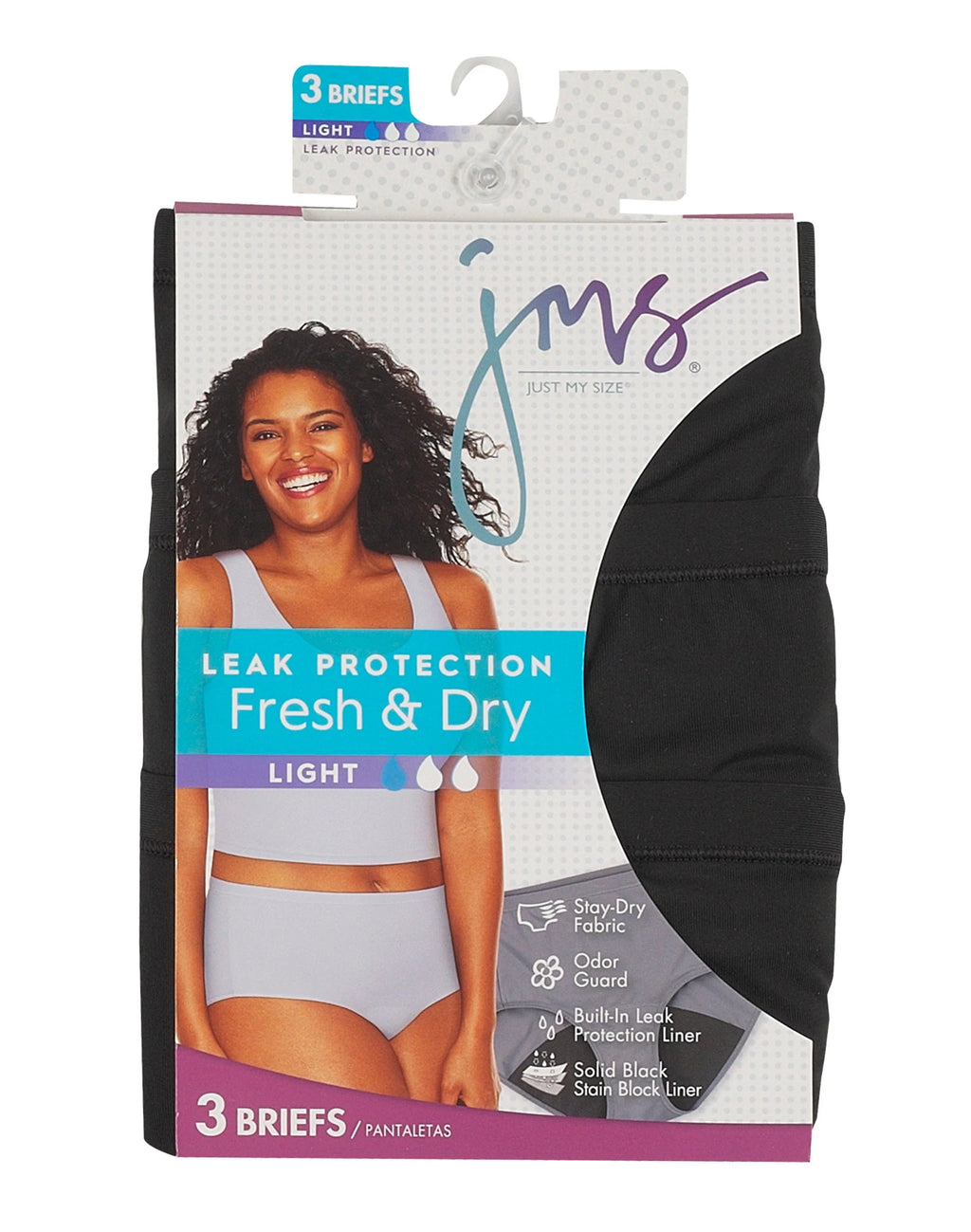 Plus Size Light Period Underwear 3-Pack Brief Y319